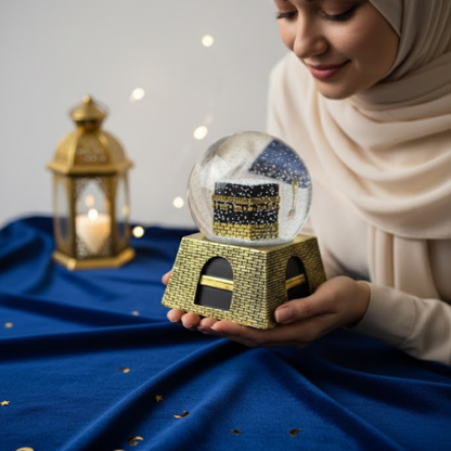 Kâbe Kar Küresi – İlahili Ve Su Efektli