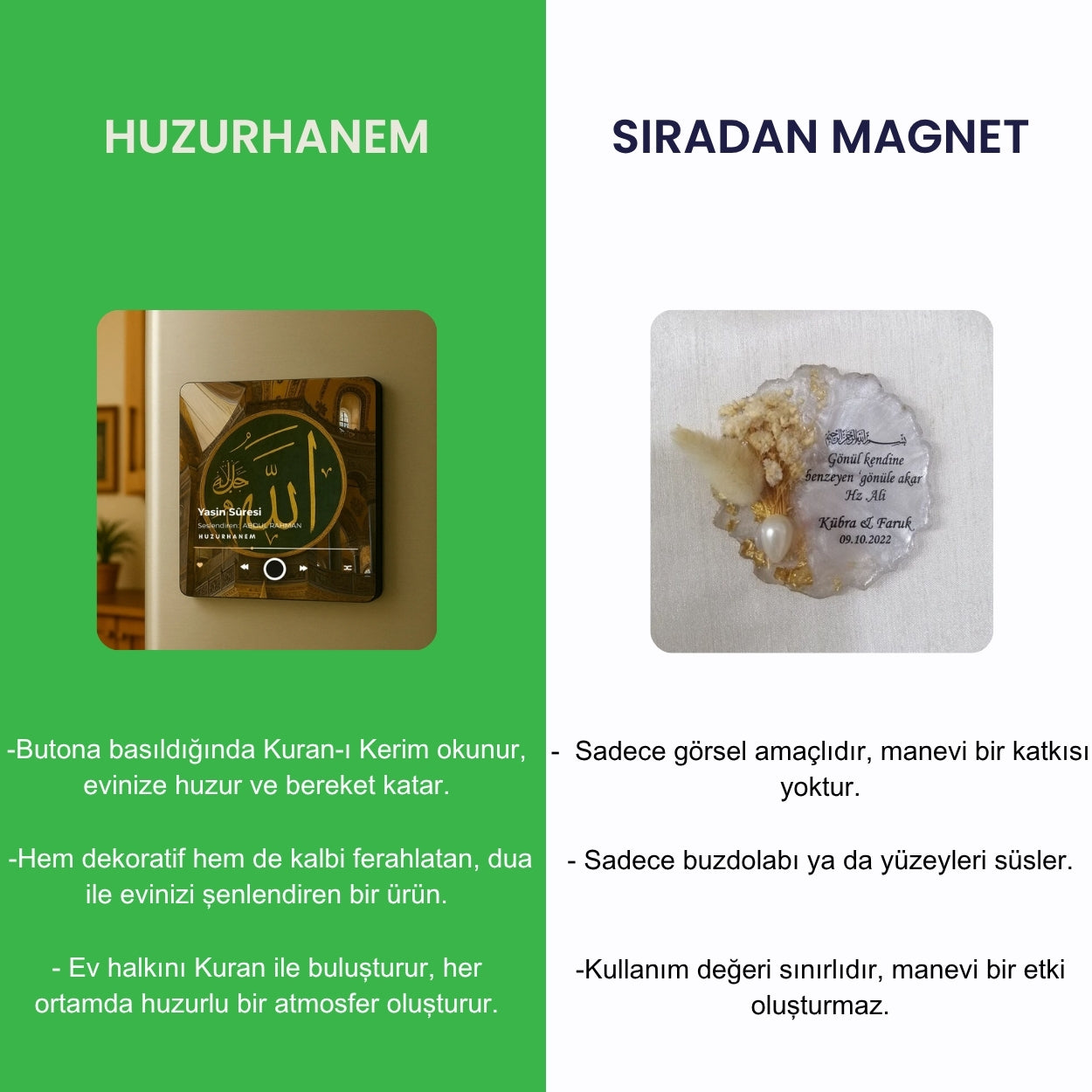 Huzurhanem™ Kur'an-ı Kerim Sesli Magnet
