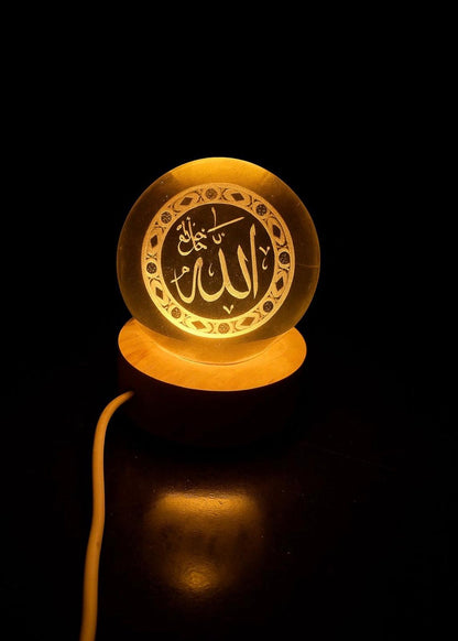 Nurlu Kristal Küre - Ahşap Standlı