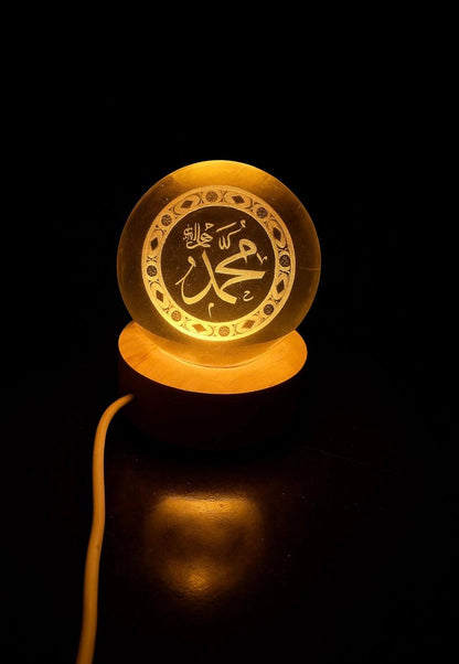 Nurlu Kristal Küre - Ahşap Standlı